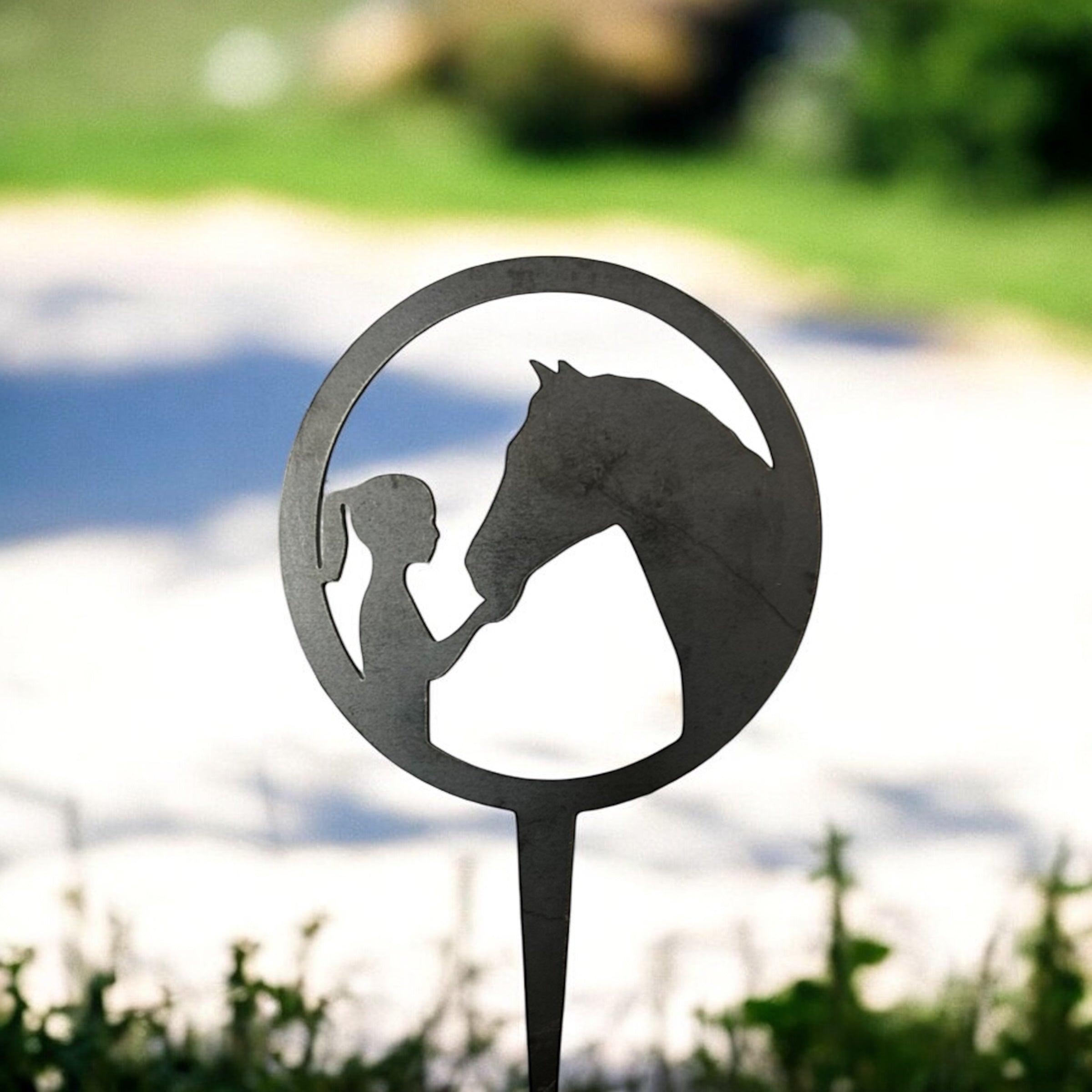 Horse and Girl Circle Pot Pal